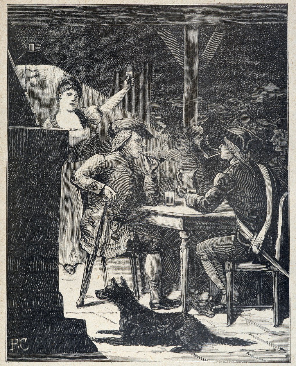 Repère mal famé dans Cartouche Roi des Bandits, Roman populaire de la fin du 19e par Jules de Grandpré - Unknown artist