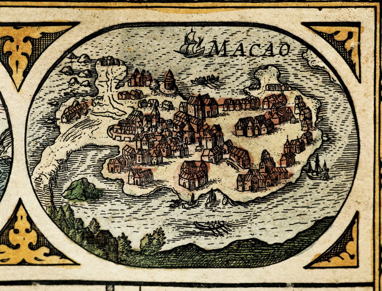 Représentation de Macao, détail dans Le Théâtre du monde - Unknown artist