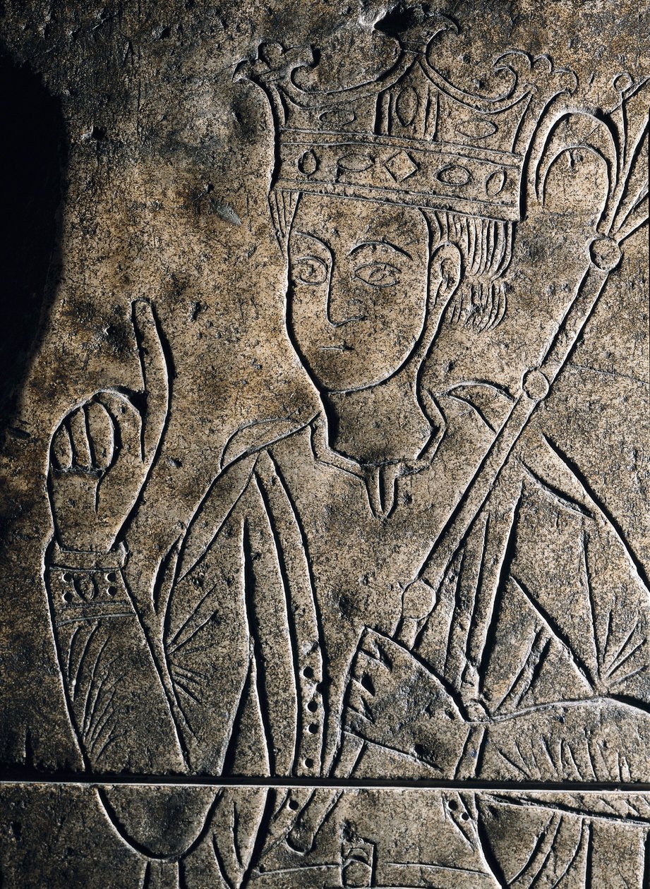 Représentation de Sanchez II Garcia (1010-1029), Comte de Castille. Bas-relief sculpté sur la tombe du Monastère de San Salvador, à Ona (Espagne). - Unknown artist