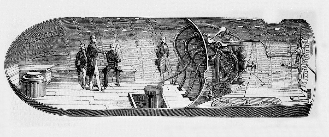 Représentation du sous-marin par Antoine Prosper Payerne (1806-1886) - Unknown artist