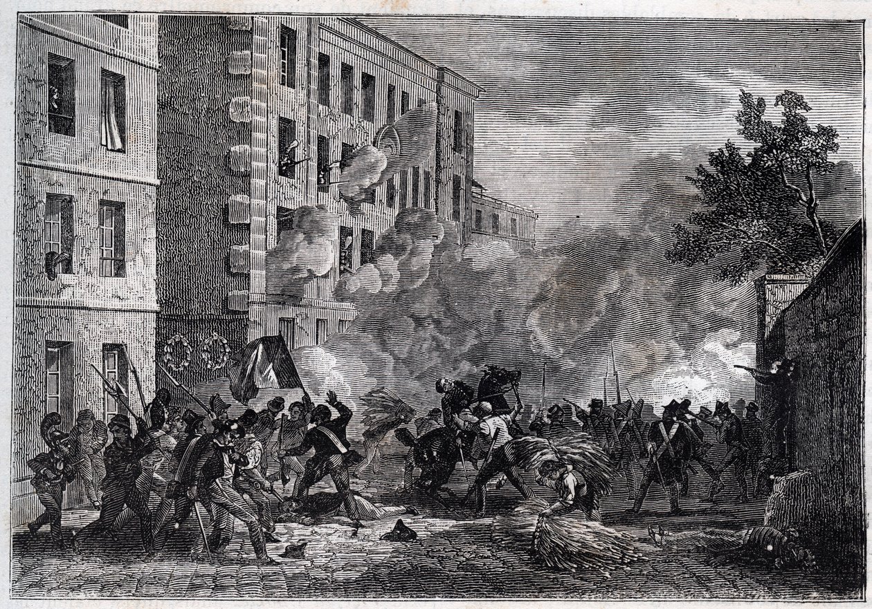 Révolution 1830 - Mort du polytechnicien Louis Vaneau - Unknown artist
