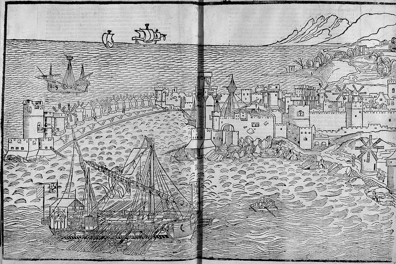 Rhodes - dans "Les Saintes Pérégrinations" par Bernard de Breydenbach - Unknown artist