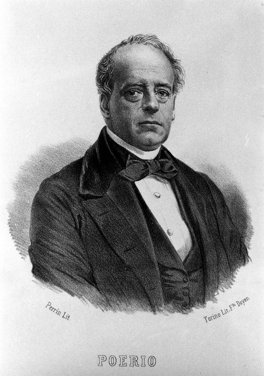 Risorgimento : portrait de Carlo Poerio, révolutionnaire italien. Gravure du 19e siècle - Unknown artist