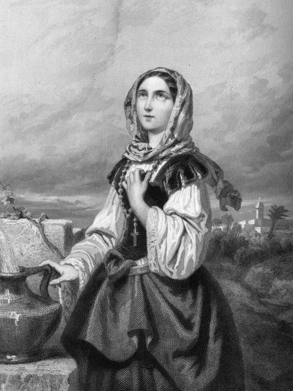 Sainte Rose de Lima Vierge (1586-1617) dans « Les Saintes Femmes ». 1852 - Unknown artist
