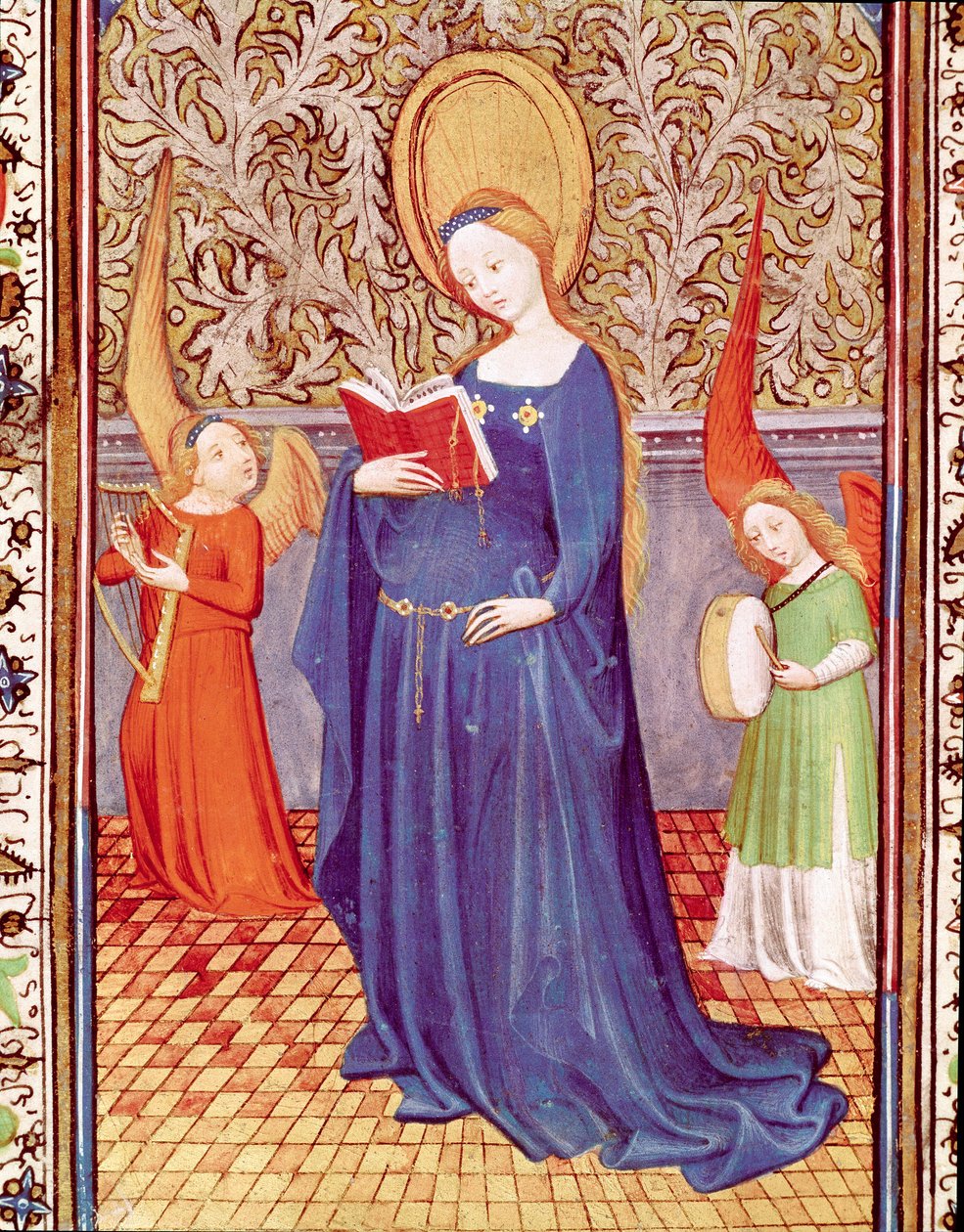 Sainte Cécile entourée de deux anges musiciens - Unknown artist