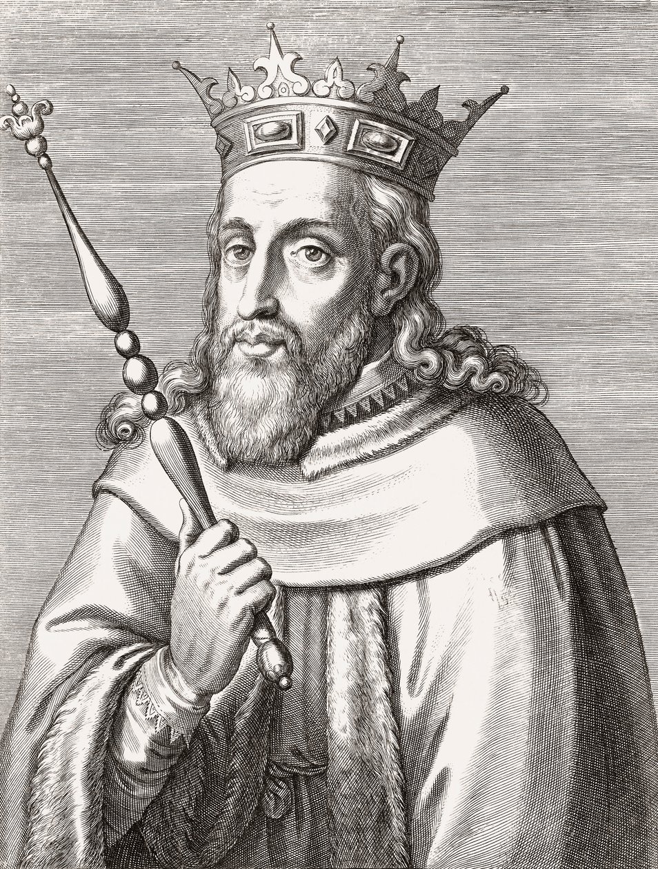 Sancho II, roi du Portugal. Portrait. - Unknown artist