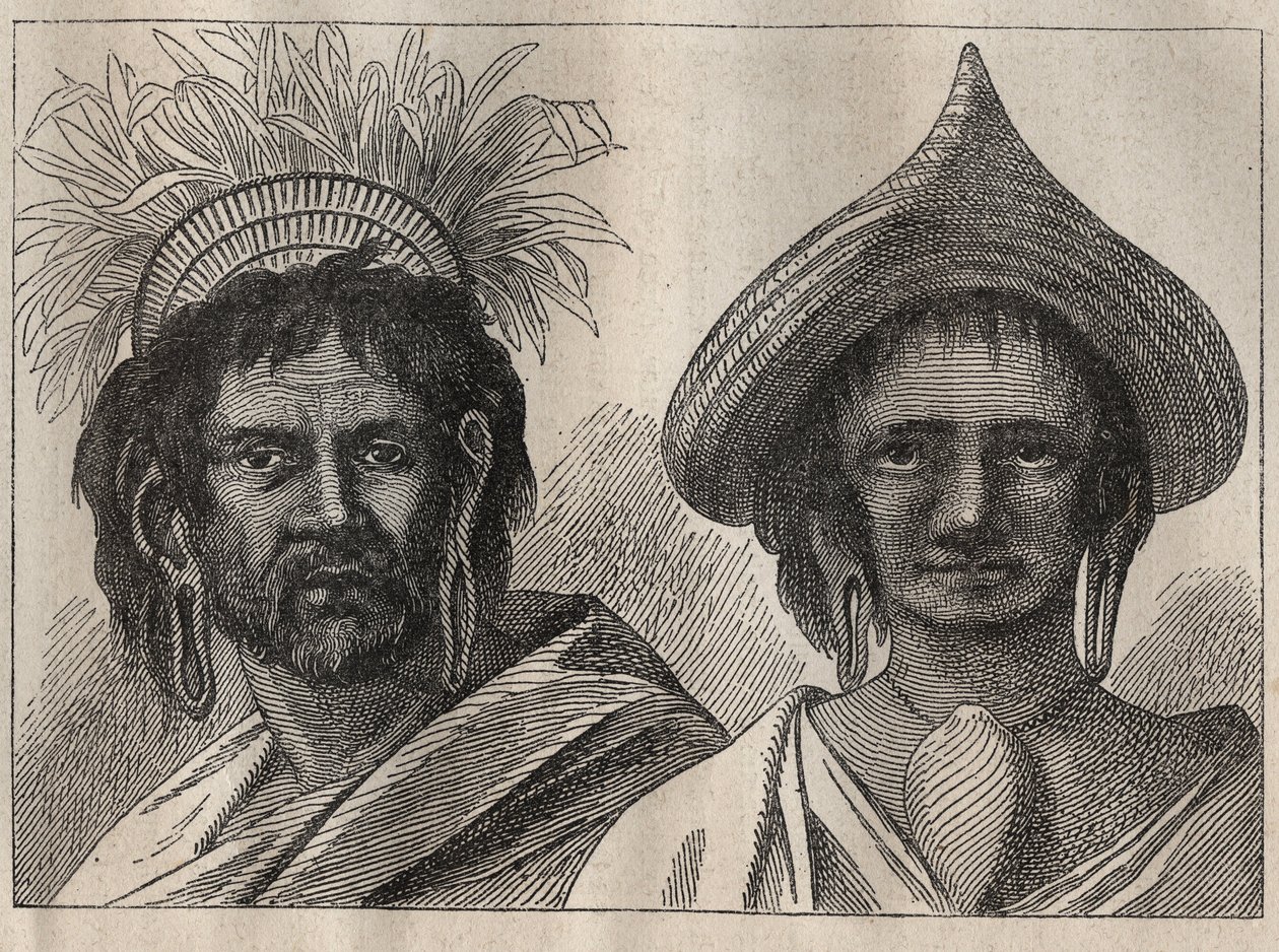 Deuxième voyage (1772-1775) du capitaine James Cook (1728-1779) : homme et femme de l