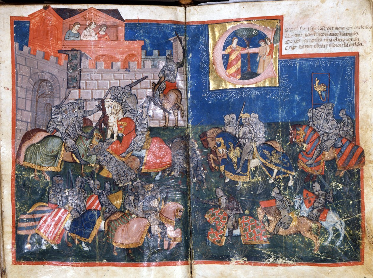 Siège de Pampelune en Espagne par Charlemagne Miniature de « Entrée d