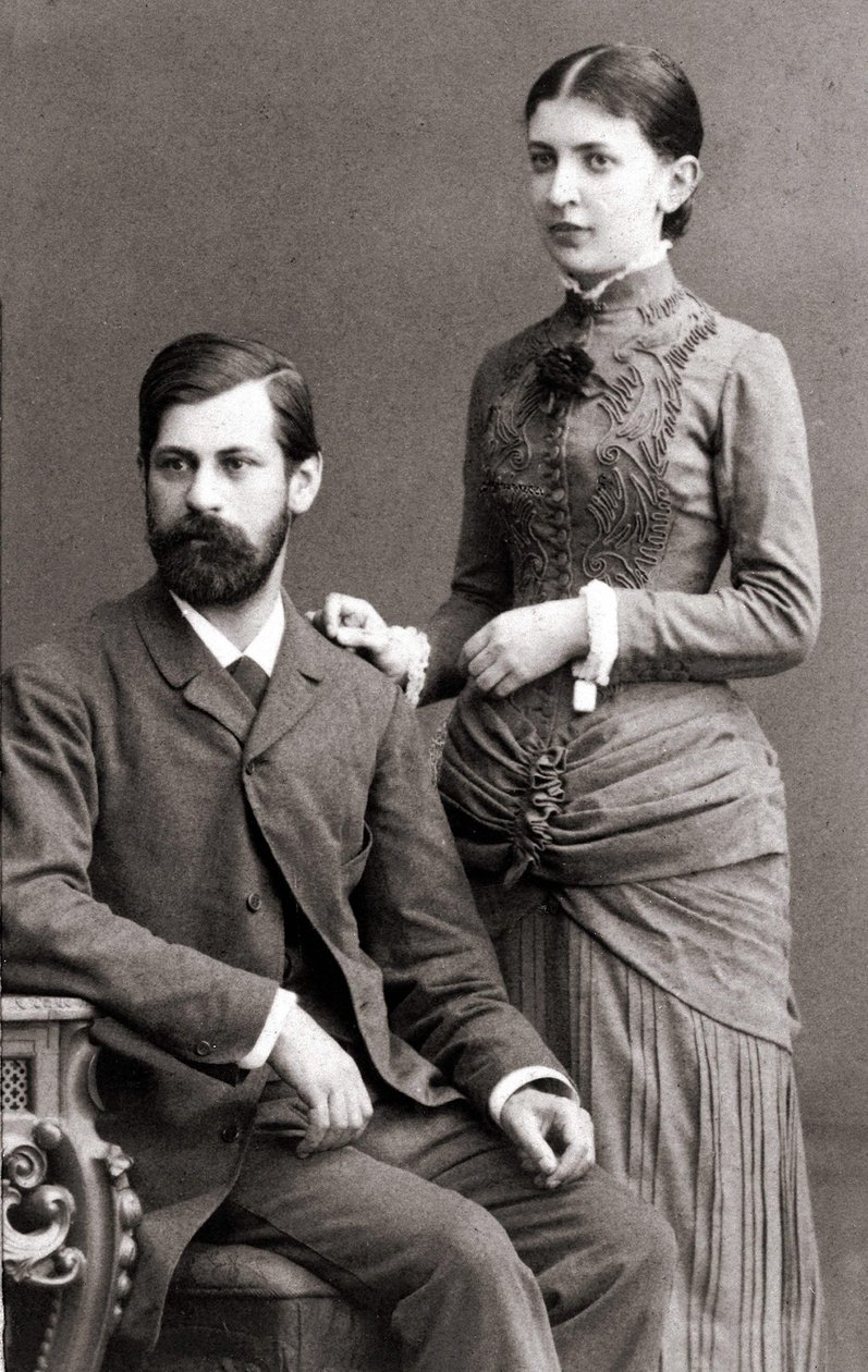 Sigmund Freud et sa femme Martha Bernays en juin 1885 - Unknown artist