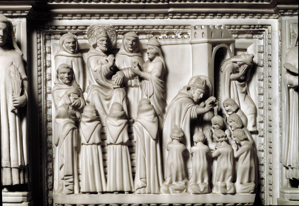 Arche de Saint Augustin avec les reliques du saint (détail) - Unknown artist