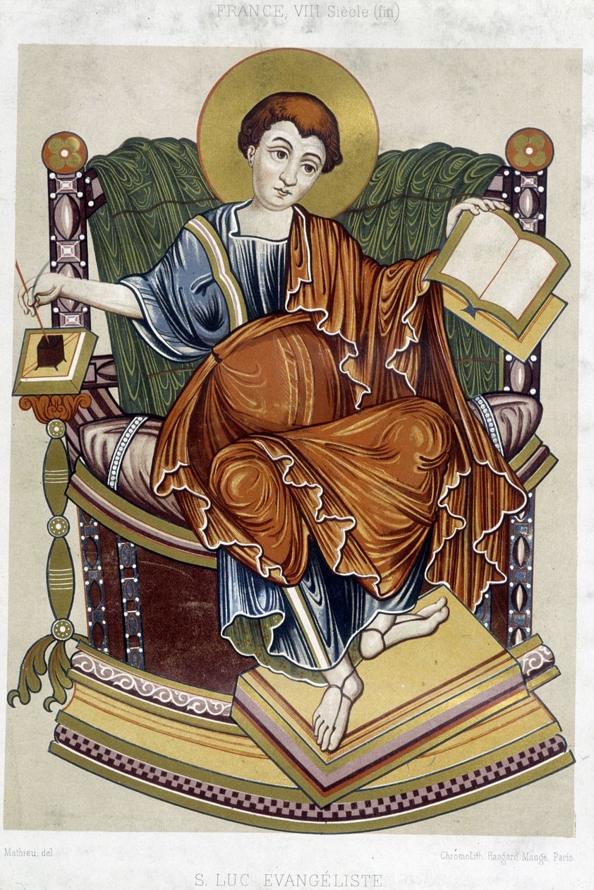Saint Luc évangéliste - chromo. XIXe siècle d