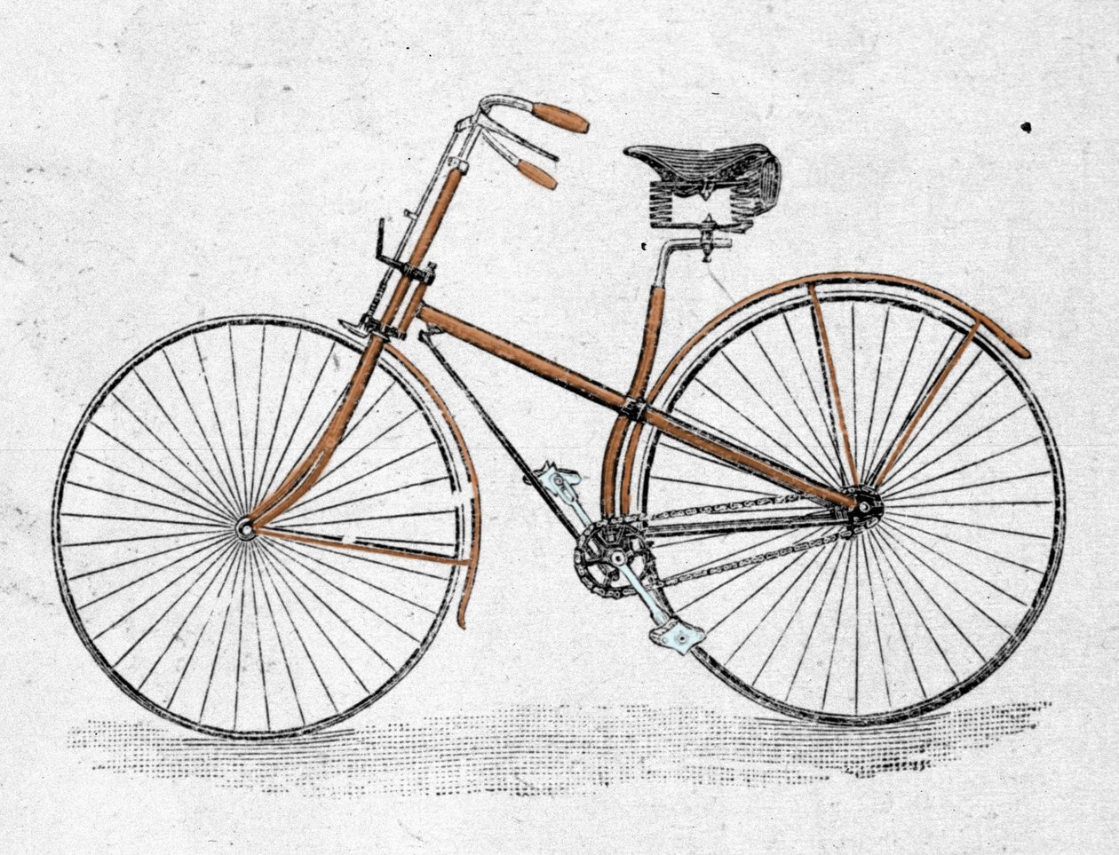 Modèle de bicyclette à corps droit - Unknown artist