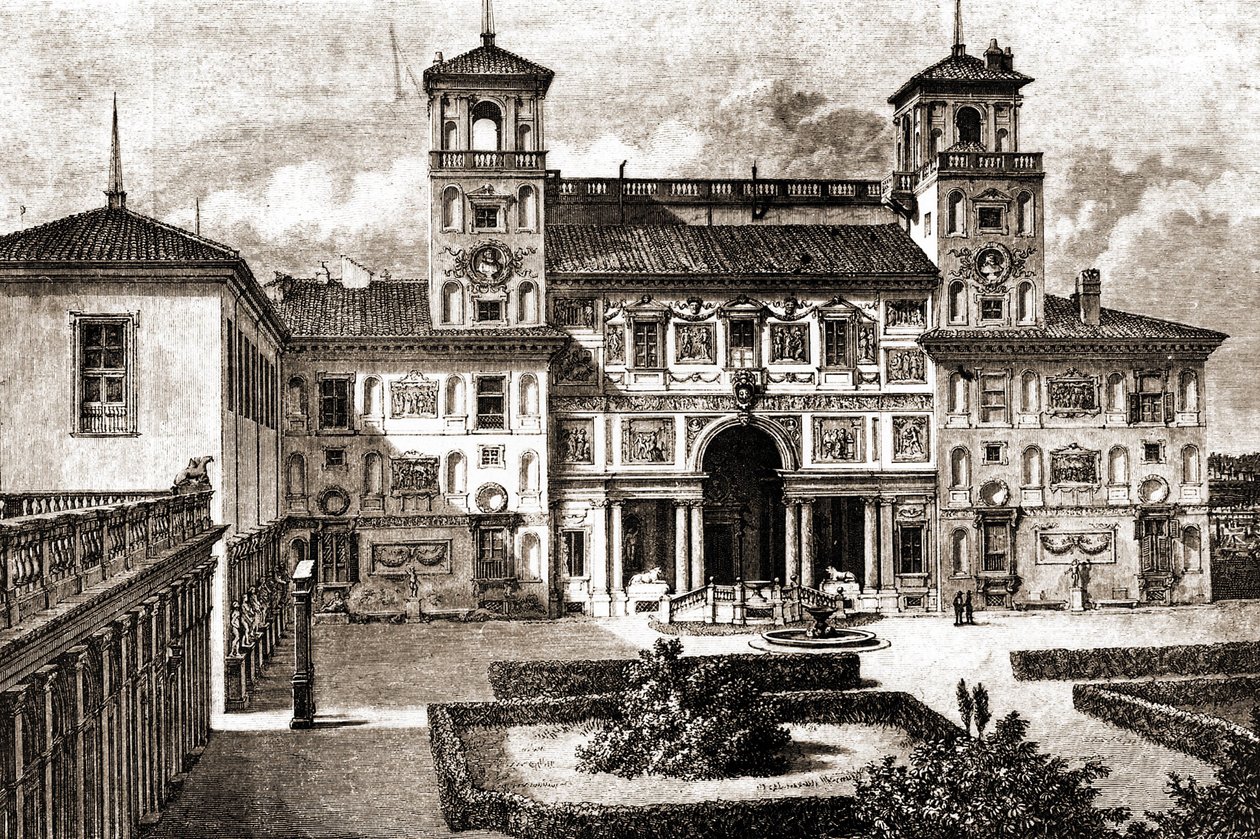 Terrasse et Façade de la Villa Médicis - Unknown artist
