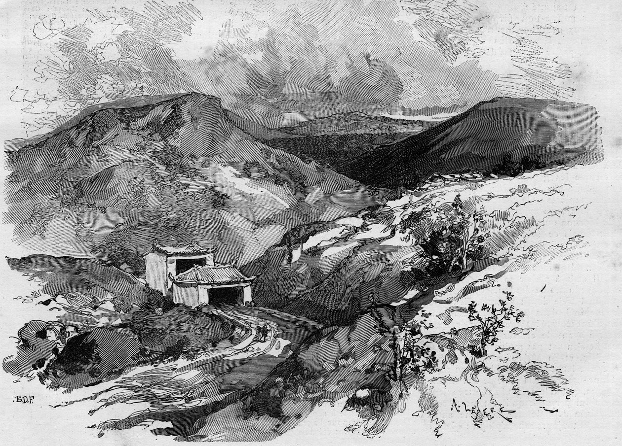 La porte de Chine à la frontière du Tonkin. Gravure dans « Le Monde Illustré » 1885. - Unknown artist