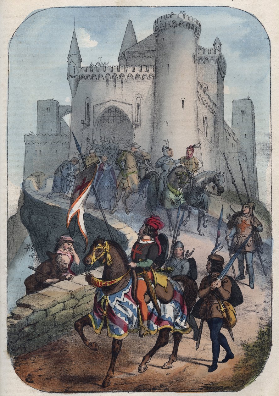 Les Lombards partent pour la première croisade à la fin du 11ème siècle - Unknown artist