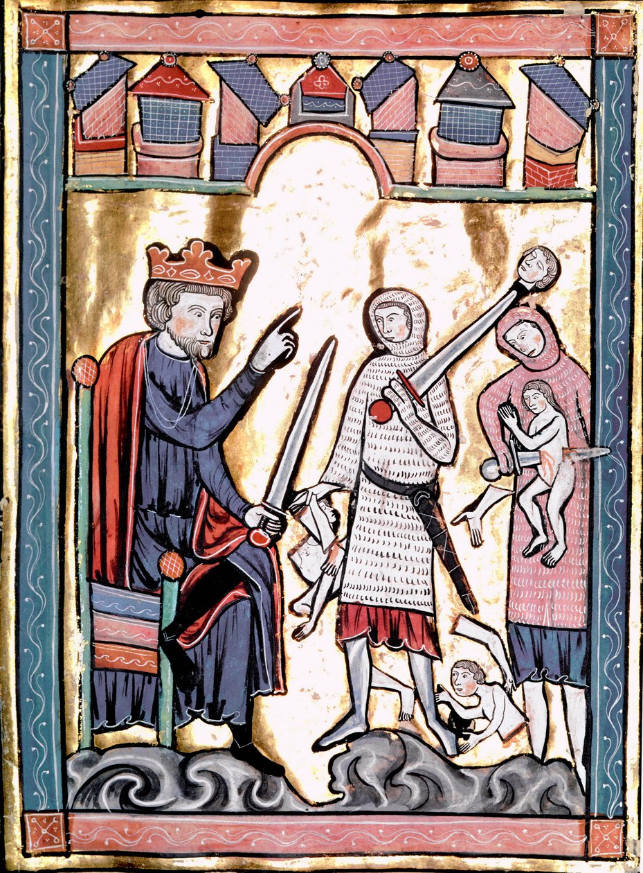 Le Massacre des Innocents. Miniature tirée du « Liber Psalmorum Cum Calendario » ou « Psautier à l