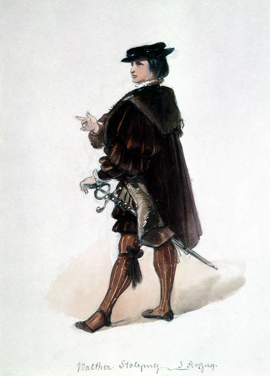 Les Maîtres chanteurs de Nuremberg (Die Meistersinger von Nürnberg), opéra créé par Richard Wagner : costume de Walther von Stolzing pour la première représentation. Musée Wagner Bayreuth. - Unknown artist