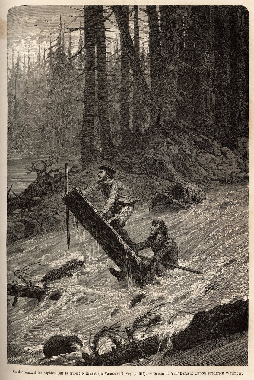 Descente des rapides sur la rivière Nittinaht - Unknown artist