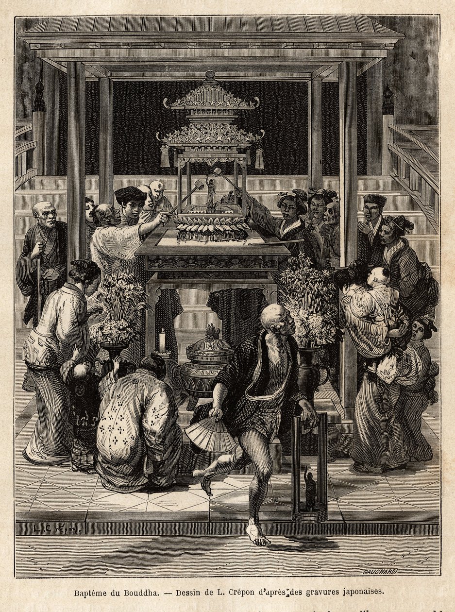 Le baptême du Bouddha - Unknown artist