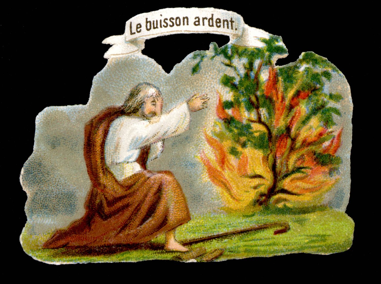 Le buisson ardent - Image populaire. Chromolithographie du 19e siècle - Unknown artist