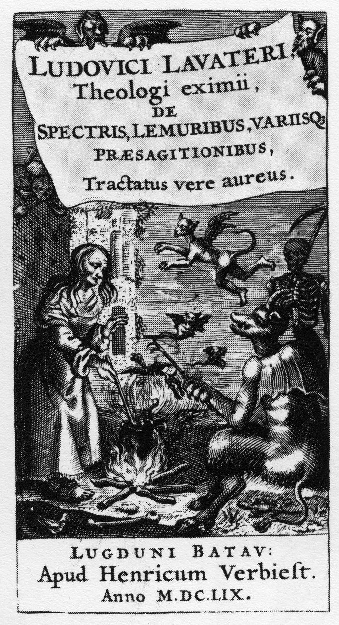 Le chaudron de la sorcière - Frontispice du livre «De spectris lemuribus et magnis» par Ludwig Lavater (1527-1586) - 1659 - Unknown artist