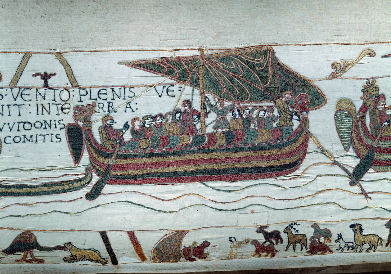 La flotte de Harold, venue informer le duc de Normandie Guillaume le Conquérant qu