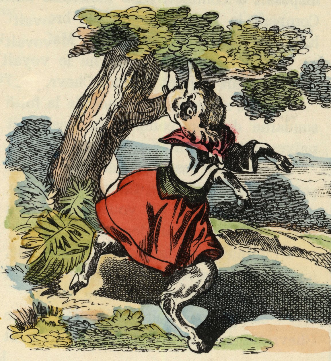 La chèvre, Petite Chevy. Illustration du conte « Bon Médor et Petite Chevrette ». Dans « Contes de la maison pour les petits ». Gravure anonyme du XIXe siècle - Unknown artist