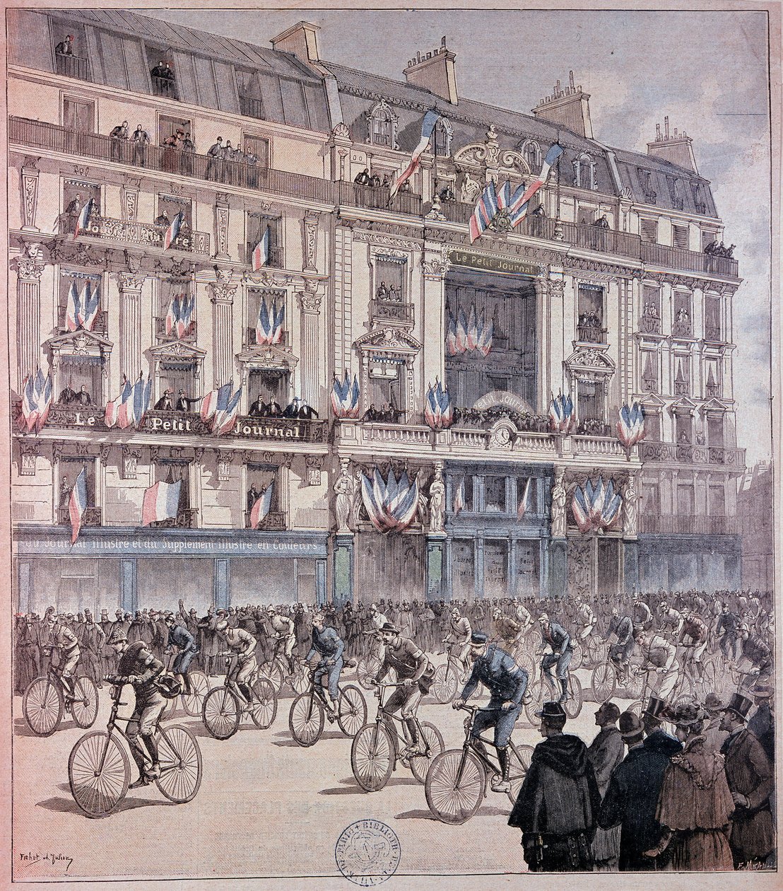 Le départ de la course Paris-Brest - dans « Petit journal » du 12/09/1891 - Unknown artist