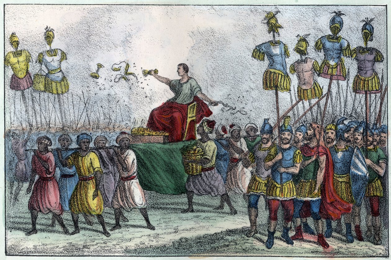 Le triomphe de Bélisaire (v. 505-565), général byzantin. Il reprend l