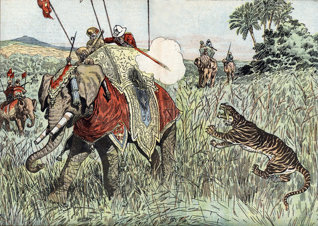 Le voyage du prince de Galles (alors Édouard VIII puis duc de Windsor) (1894-1972), vers les Indes britanniques, représenté ici lors d