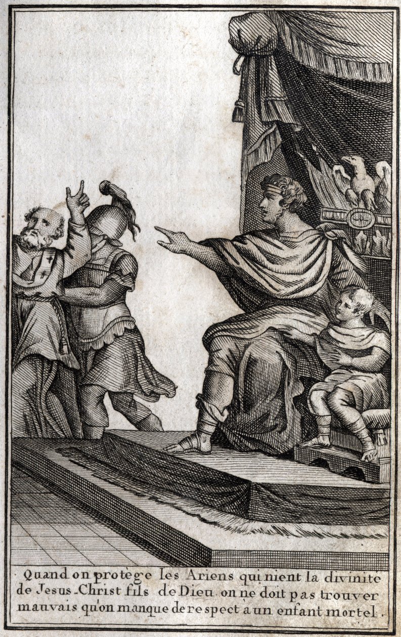 Théodose Ier (Flavius Theodosius) (347-395), empereur romain, fit arrêter Amphiloque, évêque d