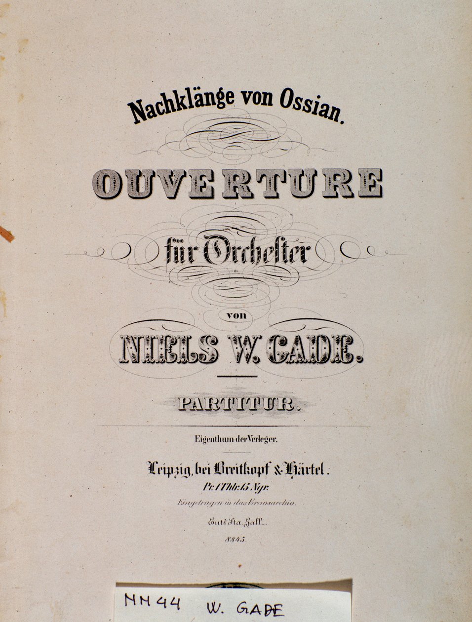 Page de titre de la partition de Souvenirs d