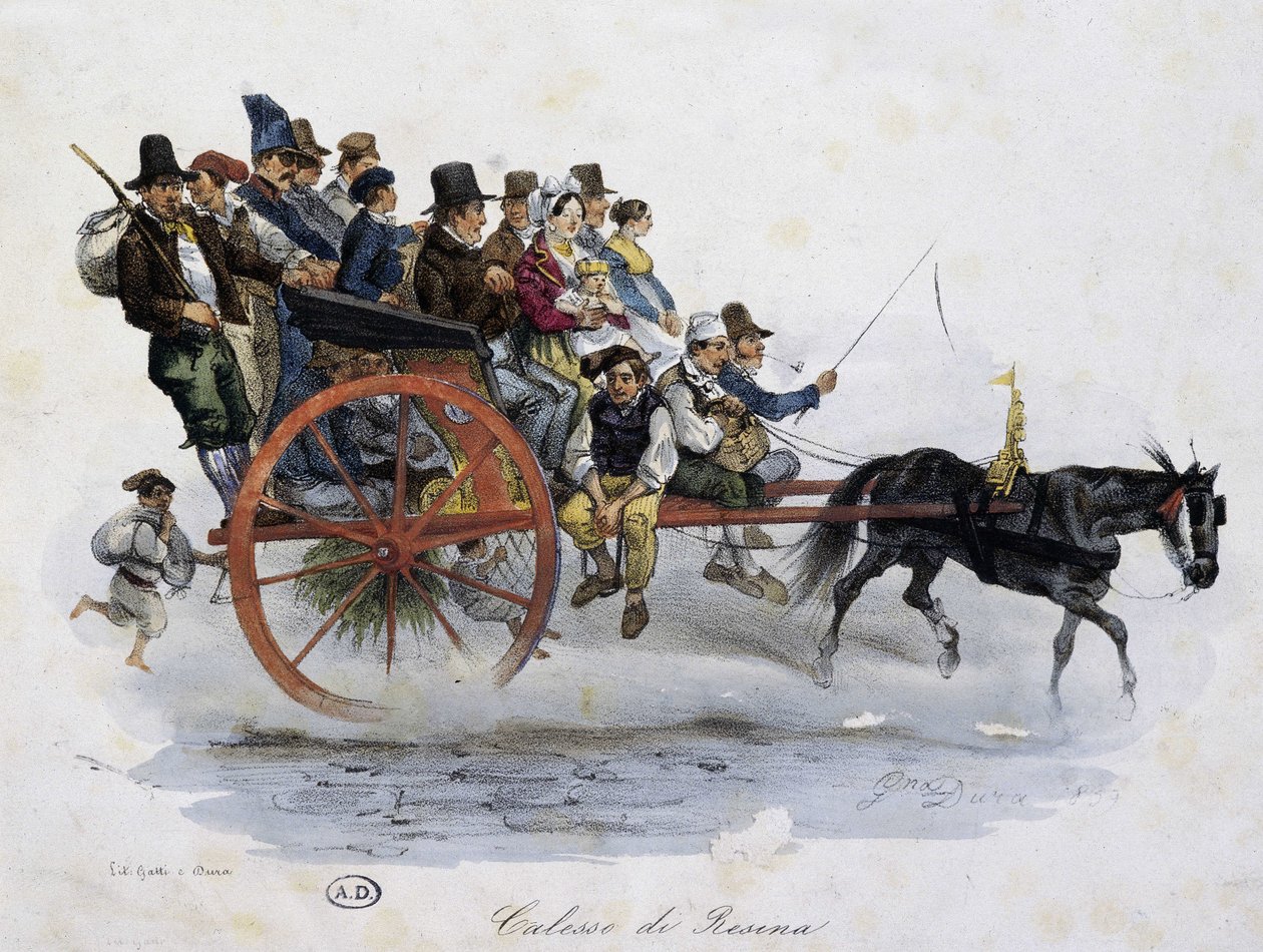 Transport en commun : calèche - Unknown artist