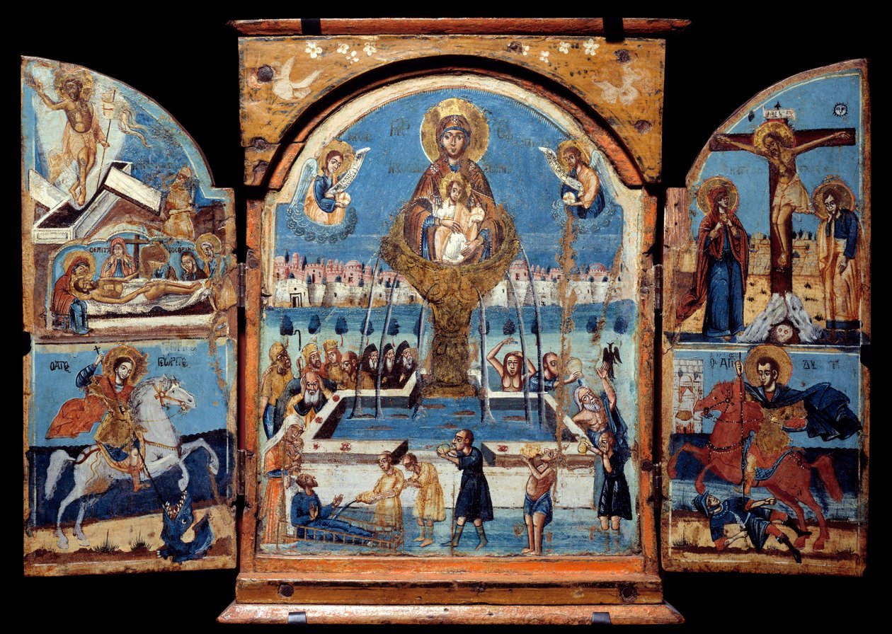 Triptyque de la Vierge, source de vie (détail) - Unknown artist
