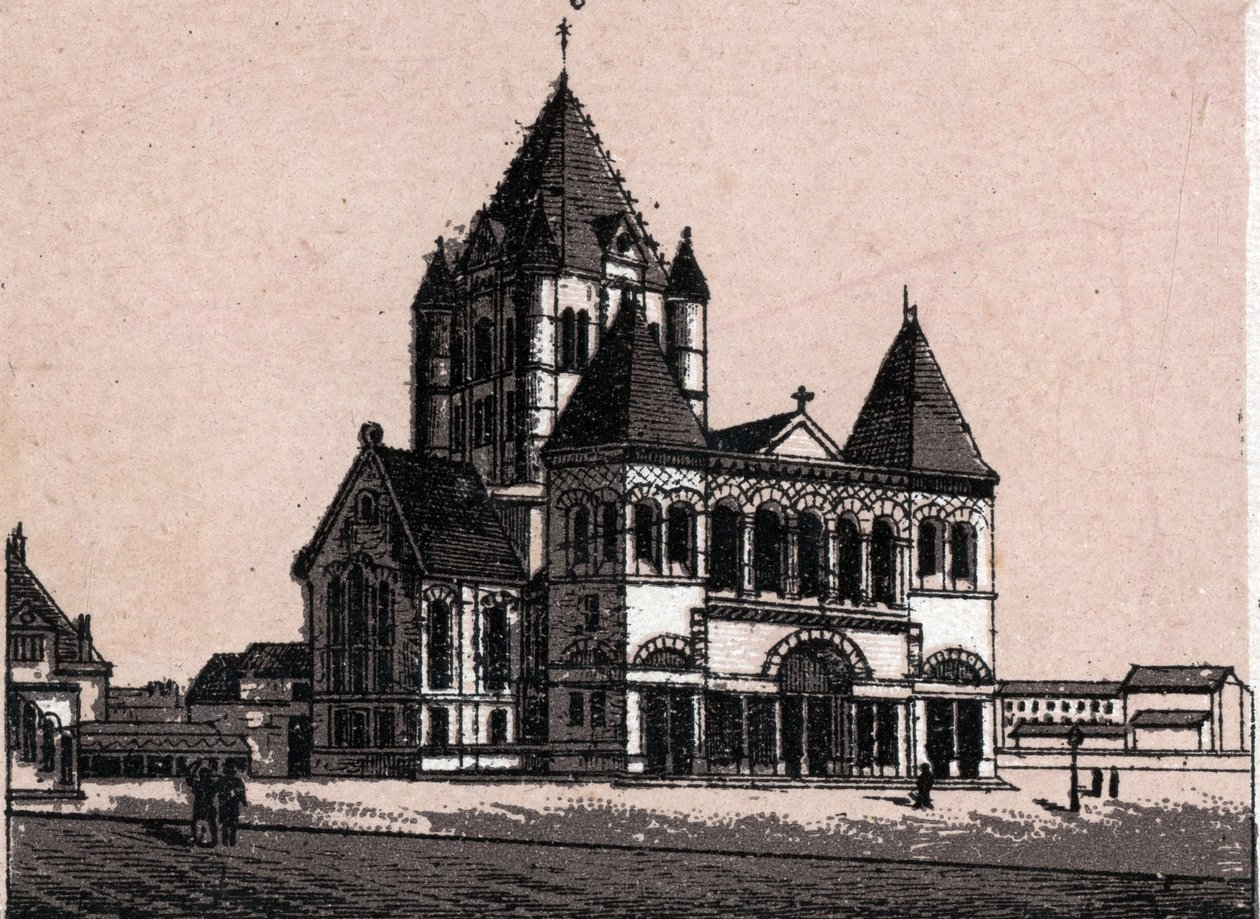 Église de la Trinité à New York, États-Unis dans « Le Monde Illustré 168 vues» Non daté (fin du XIXe siècle) - Unknown artist