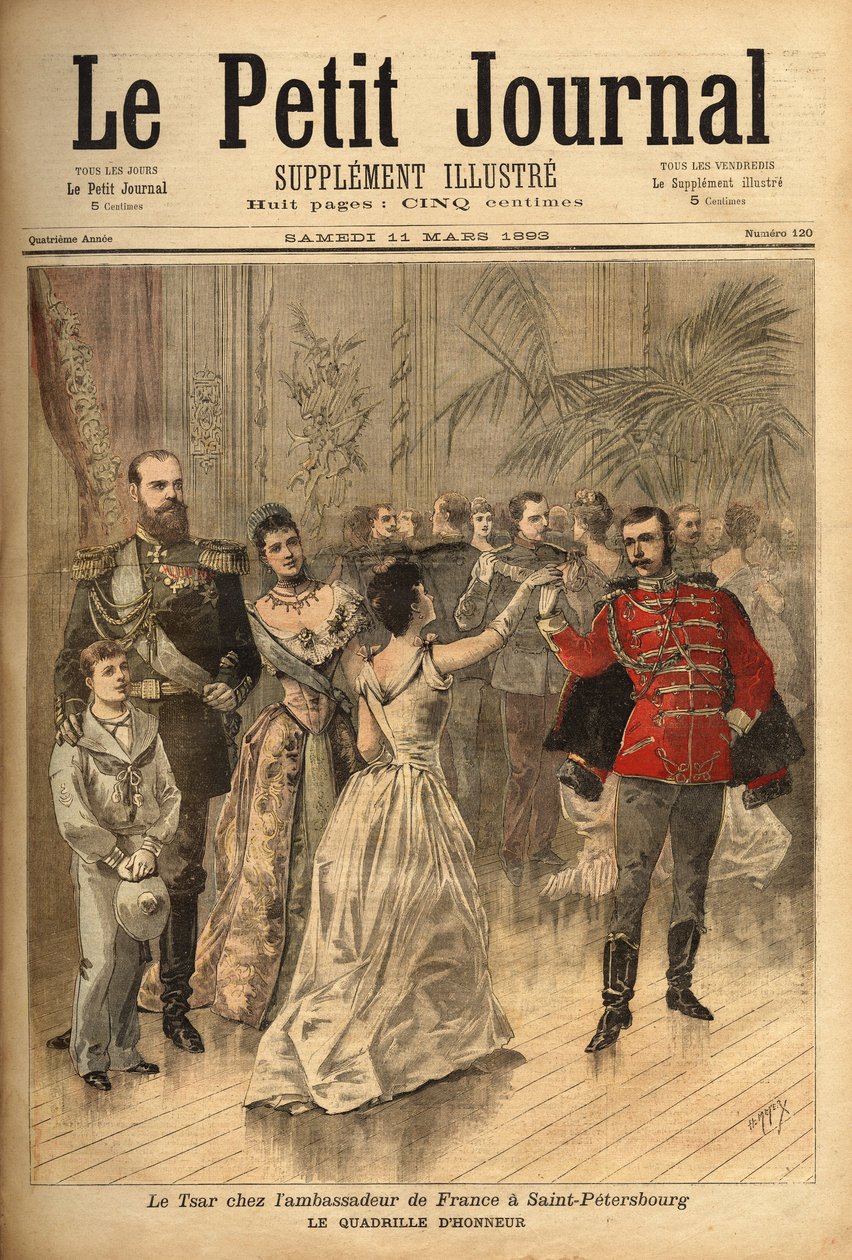 Le tsar Alexandre III (1815-1894) danse la quadrille d
