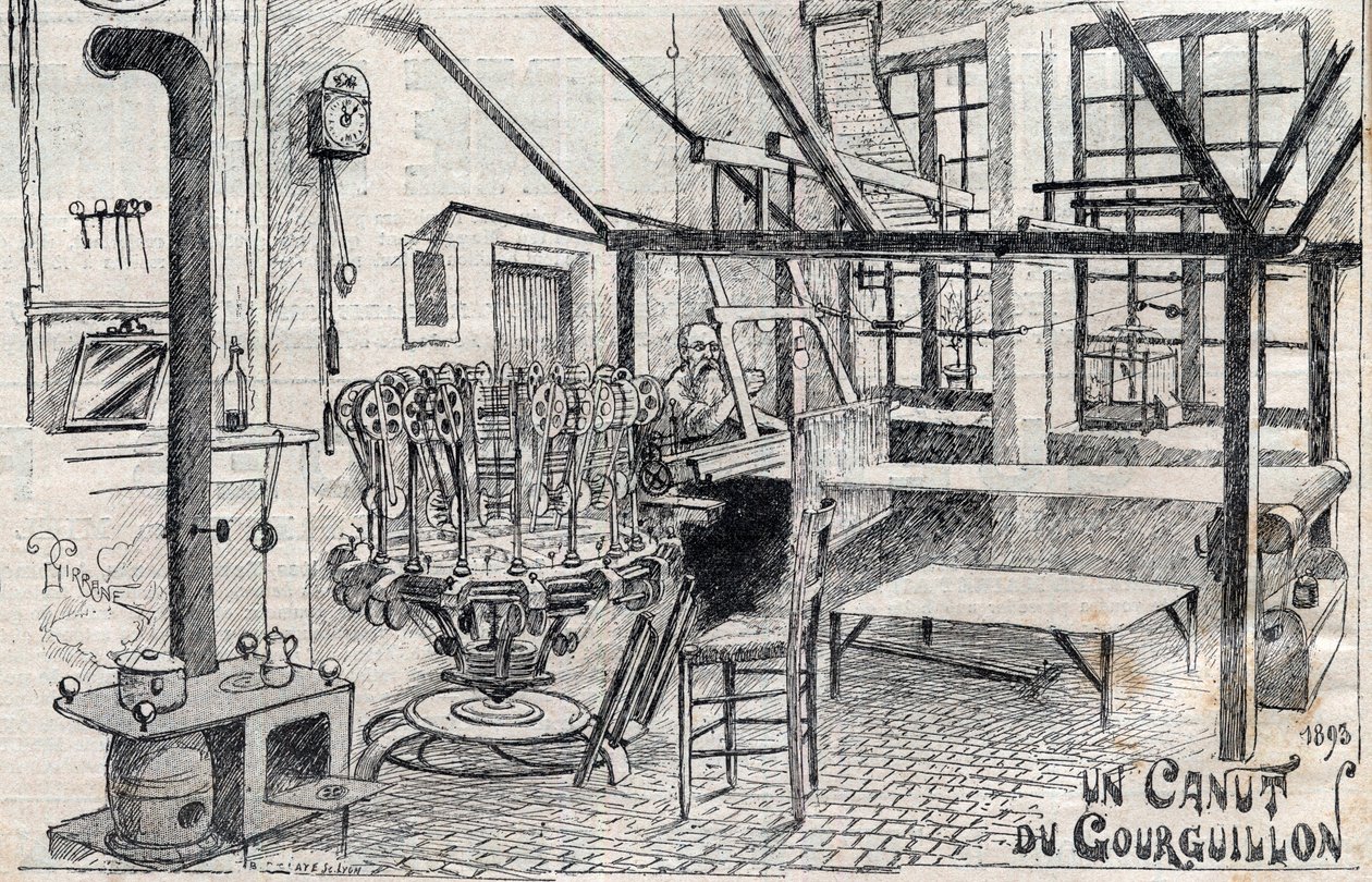 Un canut du Gourguillon (Lyon) en 1893 - gravure dans « Le Progrès illustré » de 1895 - Unknown artist