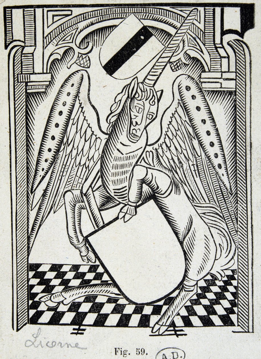 Licorne - gravure du 15ème siècle - Unknown artist