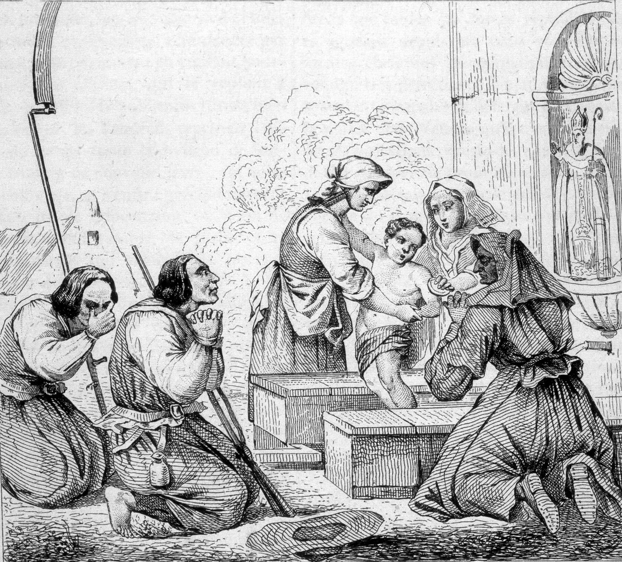 Mœurs vendéennes - le saint de la fontaine - Unknown artist