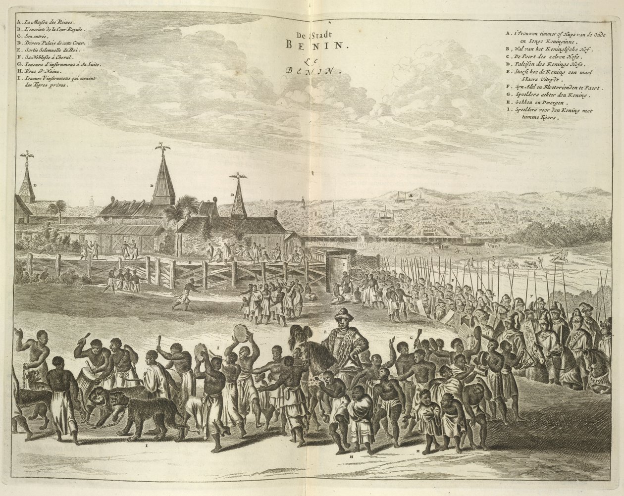 Vue du Bénin. Procession de natifs - Unknown artist