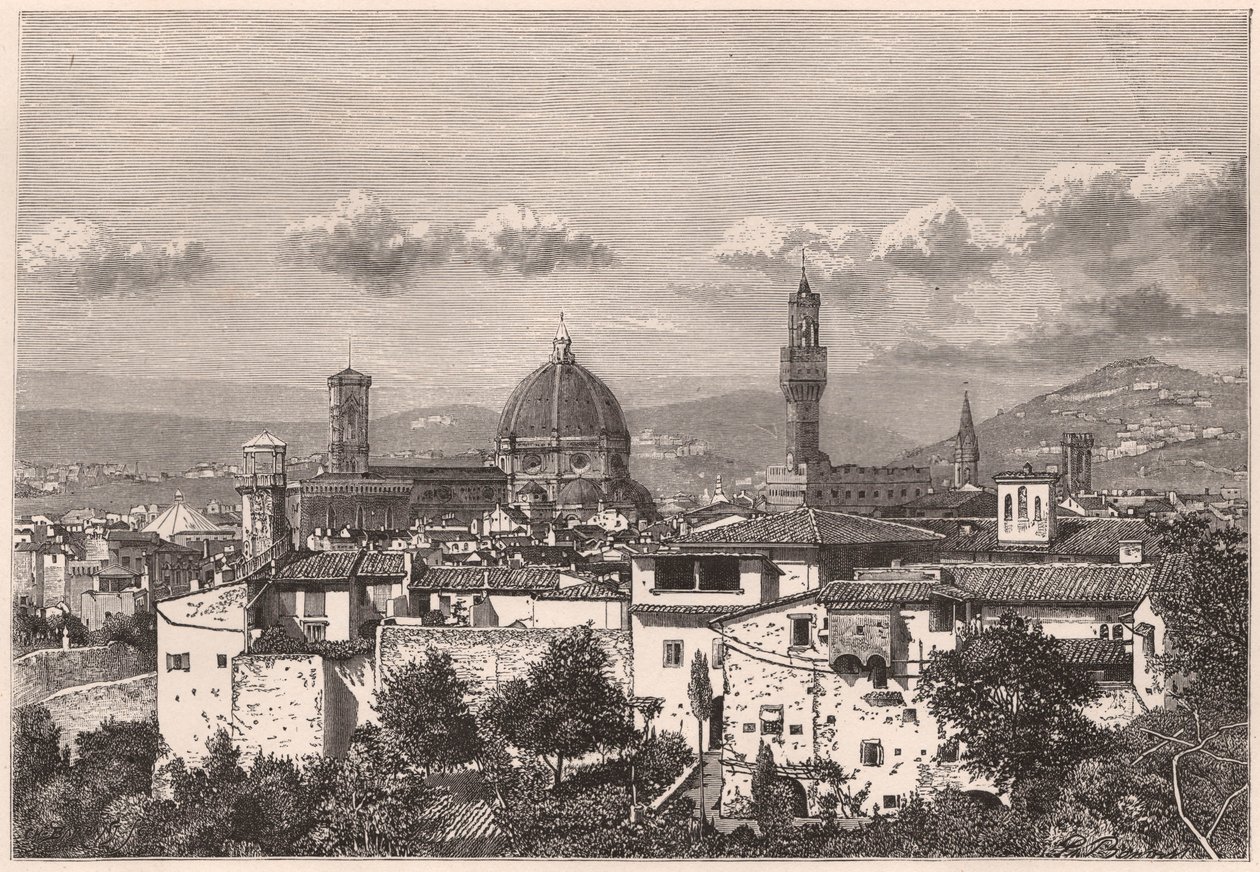 Vue de Florence au XIXe siècle - Unknown