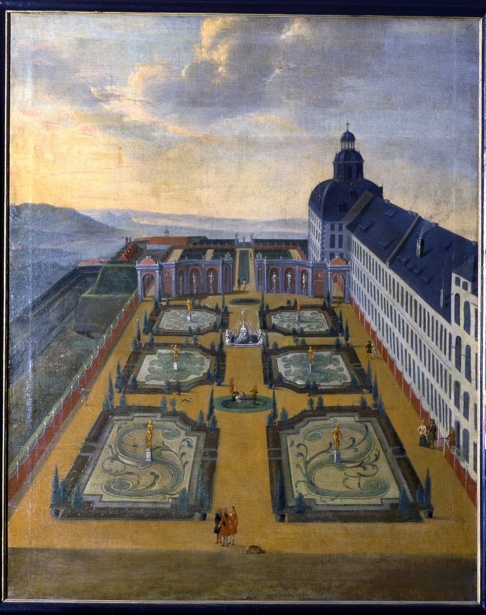 Vue de Friedenstein depuis le nord-est avec le jardin baroque - Unknown Artist