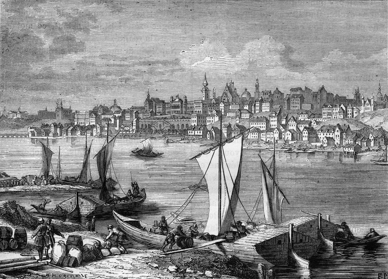 Vue de la ville de Varsovie en Pologne en 1812. - Unknown artist
