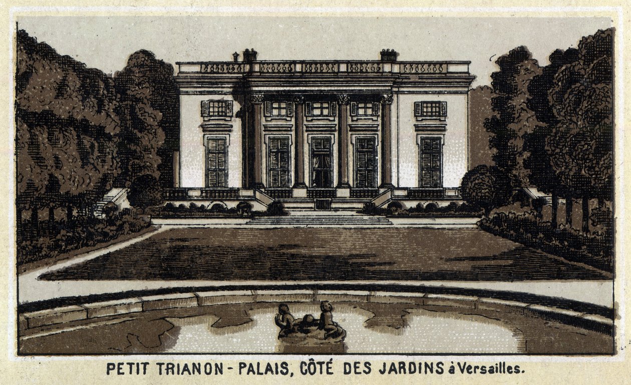 Vue du Petit Trianon dans les jardins de Versailles. - Unknown artist