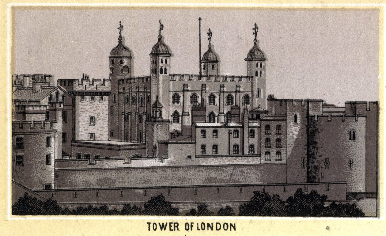 Vue de la Tour de Londres, ancienne prison, Angleterre - Unknown artist