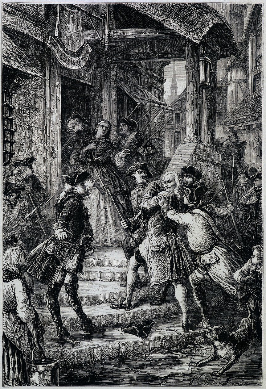 Voltaire (1694 - 1778) arrêté à Francfort en 1753 par ordre du grand Frédéric II - dans Histoire de France depuis les temps les plus reculés jusqu