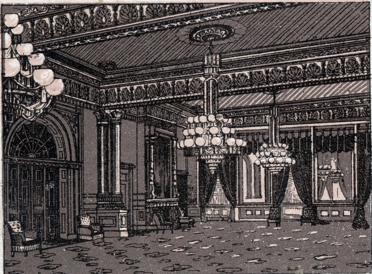 Washington, États-Unis : vue de la salle Est, Maison Blanche - Unknown artist