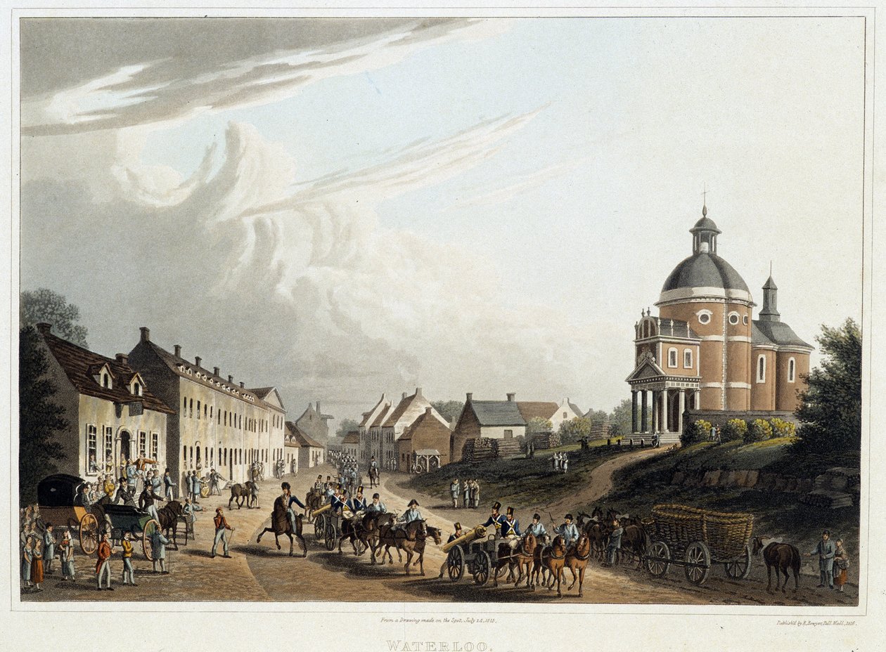 Waterloo : convoi de canons français de retour du front, 24 juillet - Unknown artist