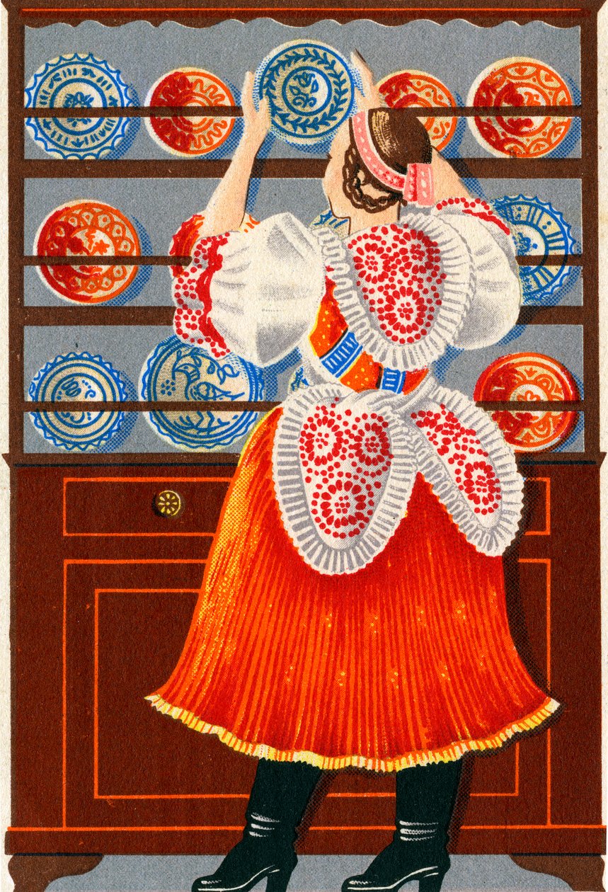 Femme en robe traditionnelle hongroise - Unknown Artist