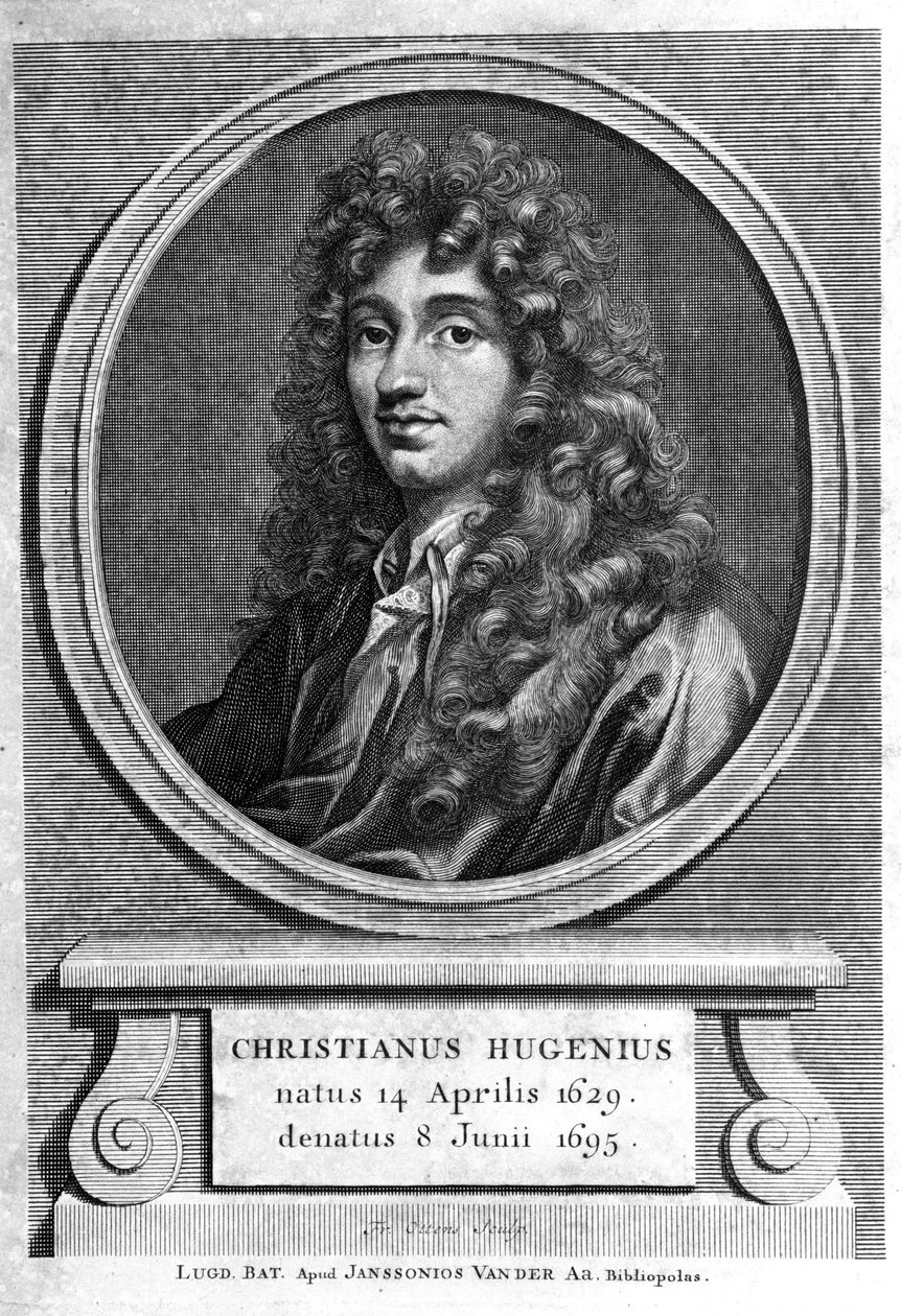 Portrait de Christiaan Huygens, physicien et mathématicien néerlandais (1629-1695). Gravure du 19ème siècle - Unknown artist